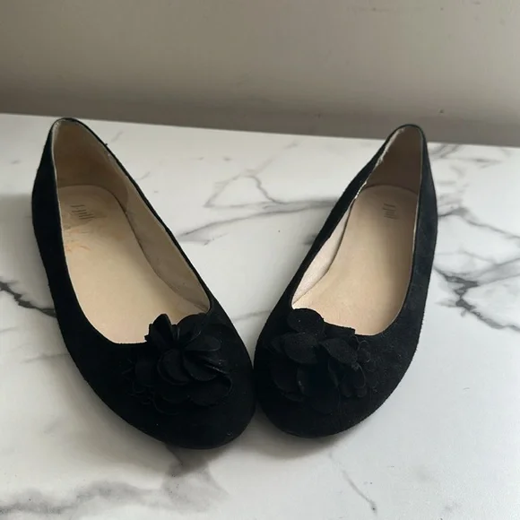 Pre owned J.Jill Elegant Black Floral Women's Flats - Picture 16 of 16